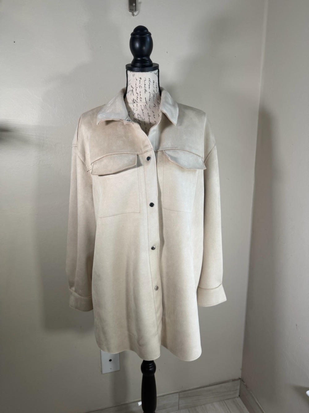 Philosophy Cream Button-Front Utility Jacket